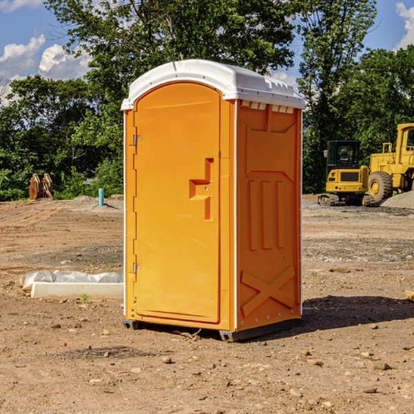 how often are the porta potties cleaned and serviced during a rental period in Oliver